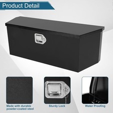 Black 46 In. X 18 In. X 14.5 In. Iron Underbody Truck Storage Tool Box Wlock