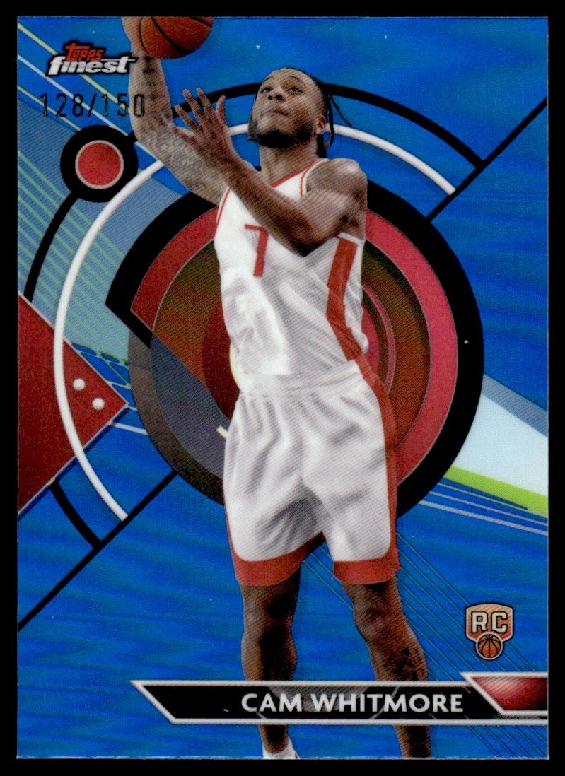 2023-24 Finest Blue Refractors Cam Whitmore Rookie 128/150 Houston Rockets #79