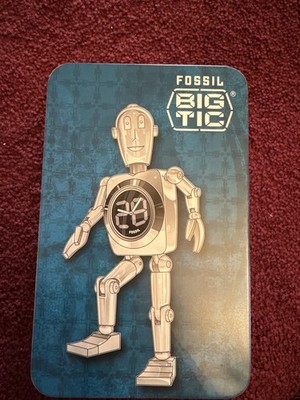 Fossil Big Tic L2650 Robot Watch New Sealed in Tin Vintage 2000s