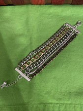 Jenny Bird Austin Chain Bracelet Multi Strand Mixed Metals BENIFITS CHARITY 