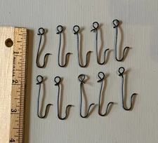 Vintage / Antique Christmas Ornament Hooks   10 Standard size Steel Hangers