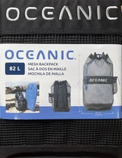 Oceanic Mesh Backpack Gear Bag 82L Black Scuba Dive Snorkel Beach Swim BRAND NEW