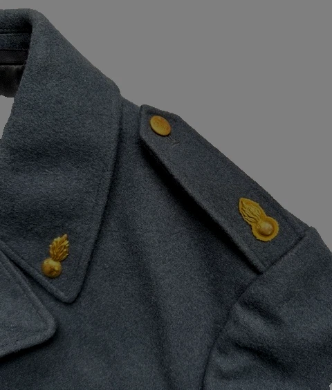 Manteau Laine Vintage Militaire Air force Double Boutonnage Collier Point 44" - Photo 3/4