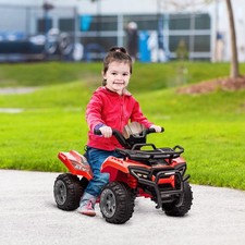 Kids Ride-on Electric Four Wheeler ATV, Quad with Music, Red
