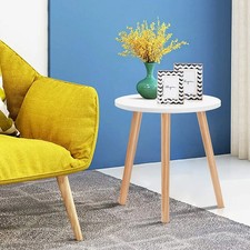 Round Coffee Table, Small Side Table Cocktail Tea Desk, Bedside Sofa End Table