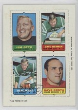 1969 Topps Mini-Cards (4-in-1) Jim Otto Dave Herman Dennis Randall Costa 00jz