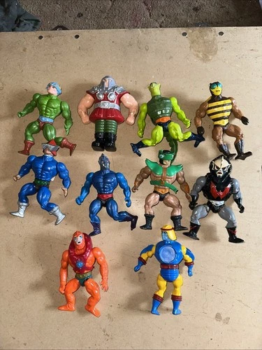 Masters of the Universe Lot 10 Vintage Action Figures Weapons Accessories Motu