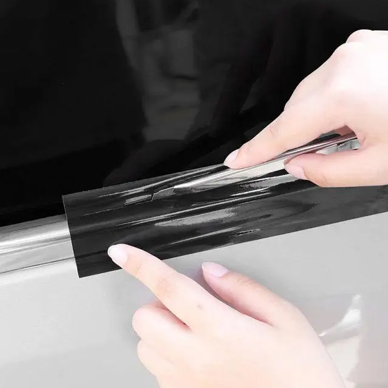Gloss Black De-chroming Chrome Delete Tape 50mm x 10m Wrapping Viny~ 5
