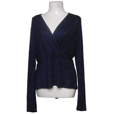 Holly & Whyte by Lindex, Wickelbluse, Größe: M, Blau, Metallfaser/Viskose #fTD