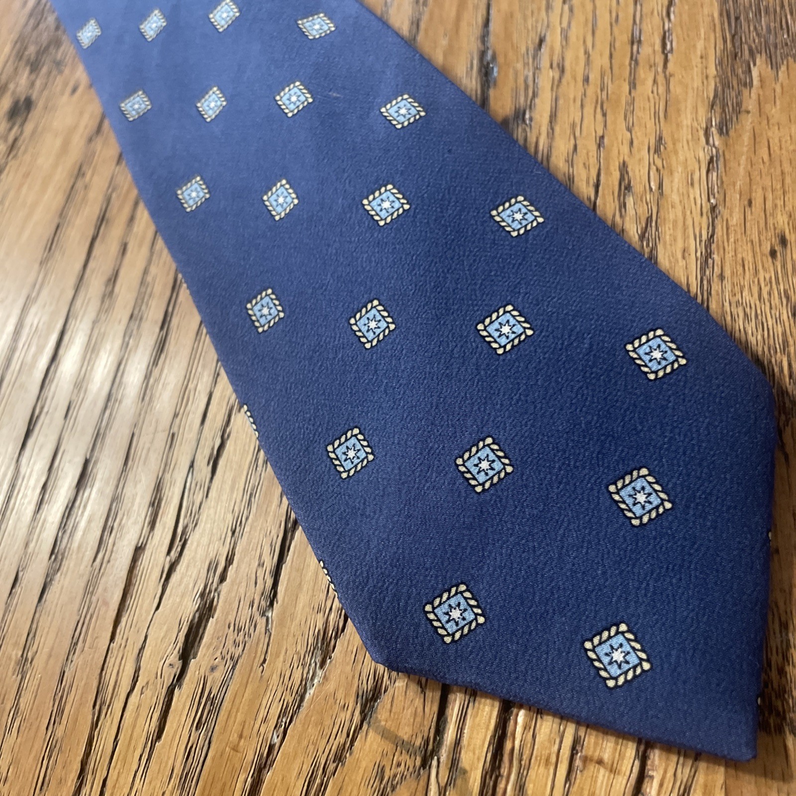 Vintage EUC Emilio Pucci Geometric Foulard Silk Tie Men’s Necktie Made In Italy