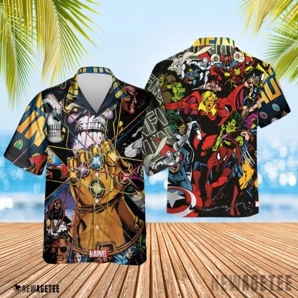 Thanos in Infinity Gauntlet Marvel cover by George Perez Hawaiian Shirt