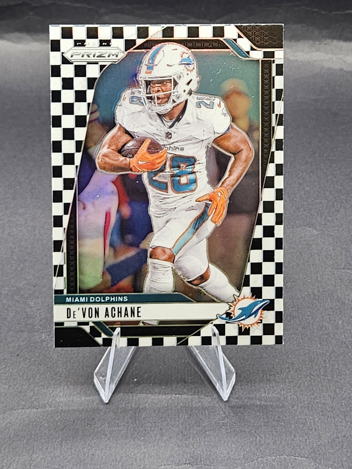 2024 Panini Prizm - De'Von Achane #176 Black & White Checker Prizm