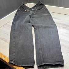 Levis Mens Vtg 550 Relaxed Fit Tapered Leg Denim Jeans Bat Tag 32X32 Black
