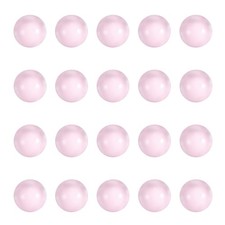 20 Pcs Quartz Pearl Balls, 12mm Round Glass Crystal Loose Beads, Pink