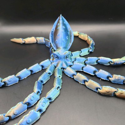 Squid Octopus Articulated Figure 3D Printed Novelty Collectable toy Gift 8''