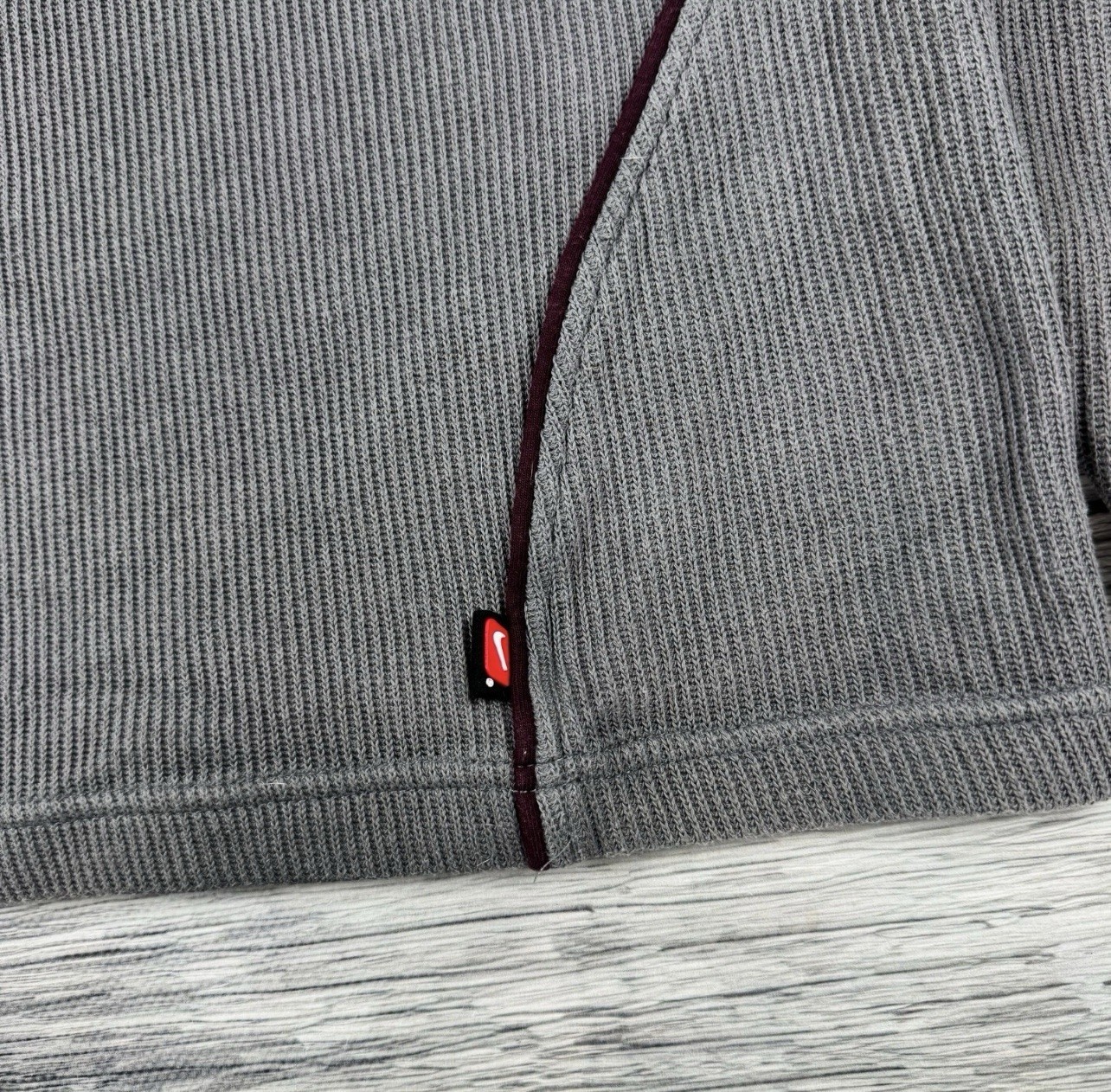 Vintage Nike Quarter Zip Sweater Mini Swoosh Ribbed Knit Pullover Y2K image 6