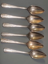  6 wa silver plated grapefruit spoons they are made in England
