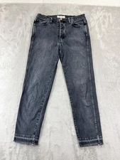 The Great Jeans Womens 26 The Fellow High Rise Button Fly Distressed Hem USA