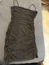 Windsor Black V-Neck Ruched Bodycon Mini Dres...