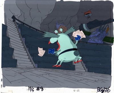 Aaahh!!! Real Monsters Original Production Background & Cel Nickelodeon 1990s
