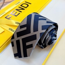 Fendi Men's Tie - Silk tie with the FF letters pattern
