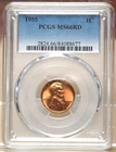 1955 LINCOLN WHEAT CENT PCGS MS66RD 088677