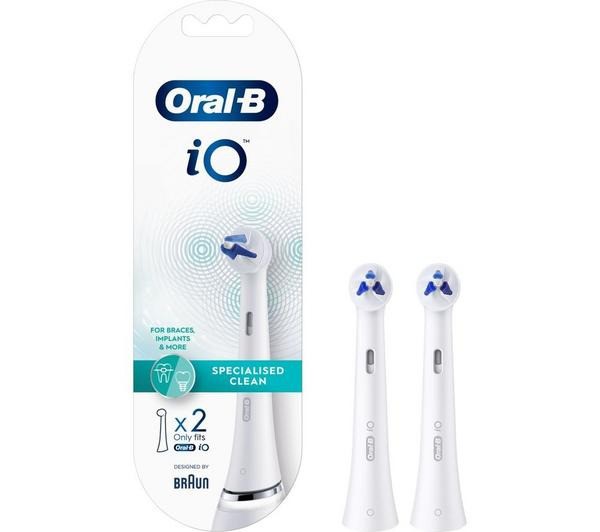 Oral-B iO Specialised Cleaning Electric Toothbrush Heads White Pack of 2 - Image 3