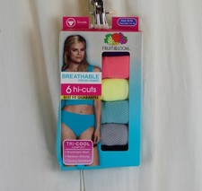 Fruit of the Loom 6 PACK Womens Breathable Underwear Assorted Colors Size 8 XL 
