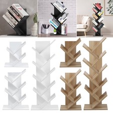 Bookcase Tree Branch Shaped Bookshelf Display Rack Book Storage Shelves Stand UK