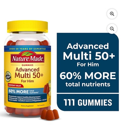 NEW Nature Made Advanced Multi For Him Gummies Supplement SEALED 2026