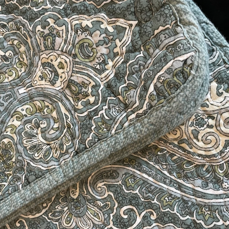 Tommy Bahama King наволочки синий выстеганный медальон пейсли печати набор из 2 - Изображение 3 из 4