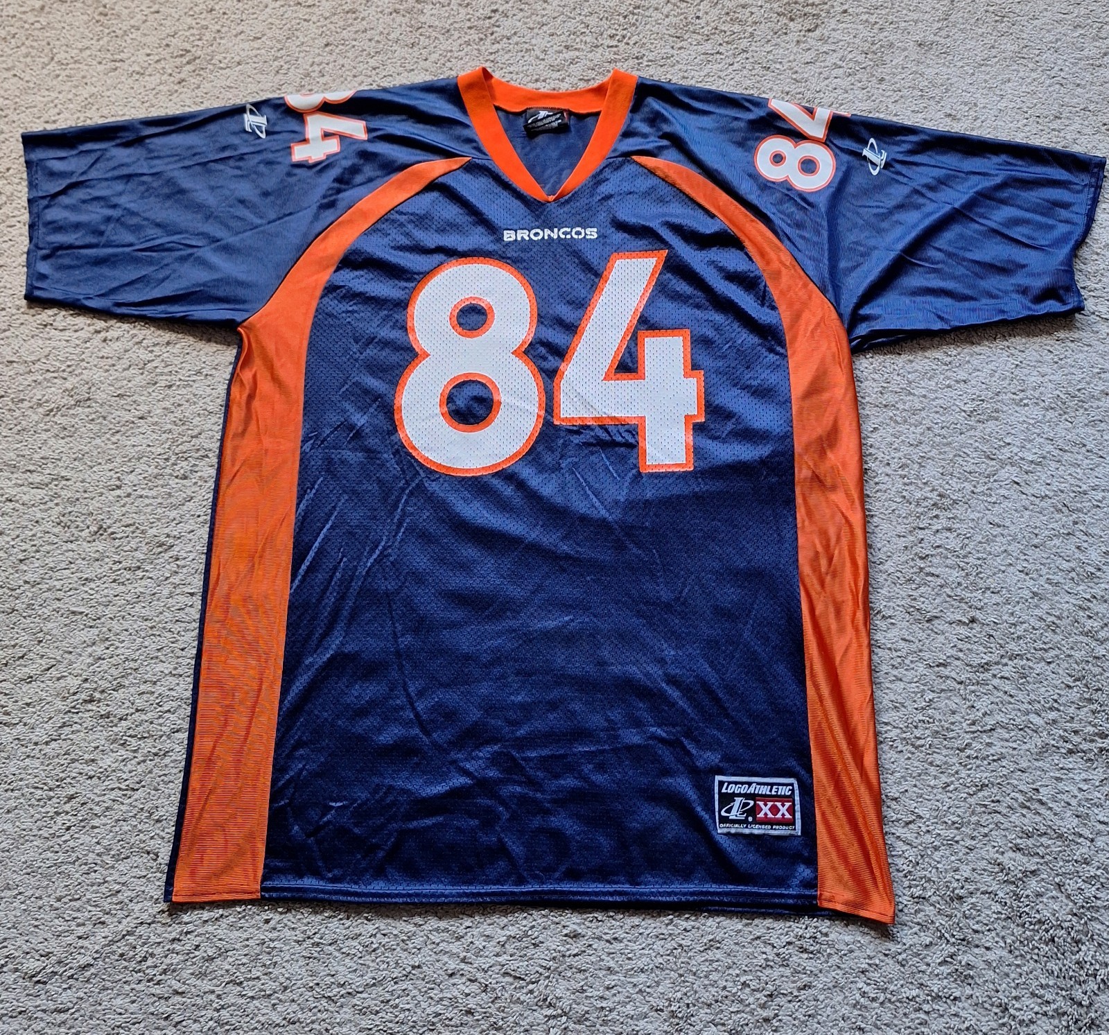 Vintage Logo Athletic Denver Broncos Shannon Sharpe #84 Replica Jersey Mesh