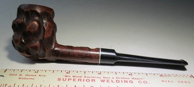vintage Thermo Filter Imported Briar pipe Italy, knotty finish pipe,tobacco,pipe
