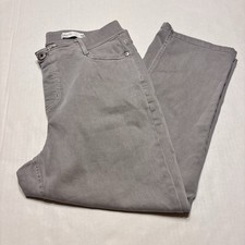 J. Jill Jeans Size 12 High Rise Cropped Straight Gray Wash Stretch Denim