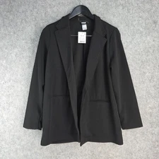 Anko Jacket Womens 12 Black Blazer Open Front Business Work Office NEW 14029