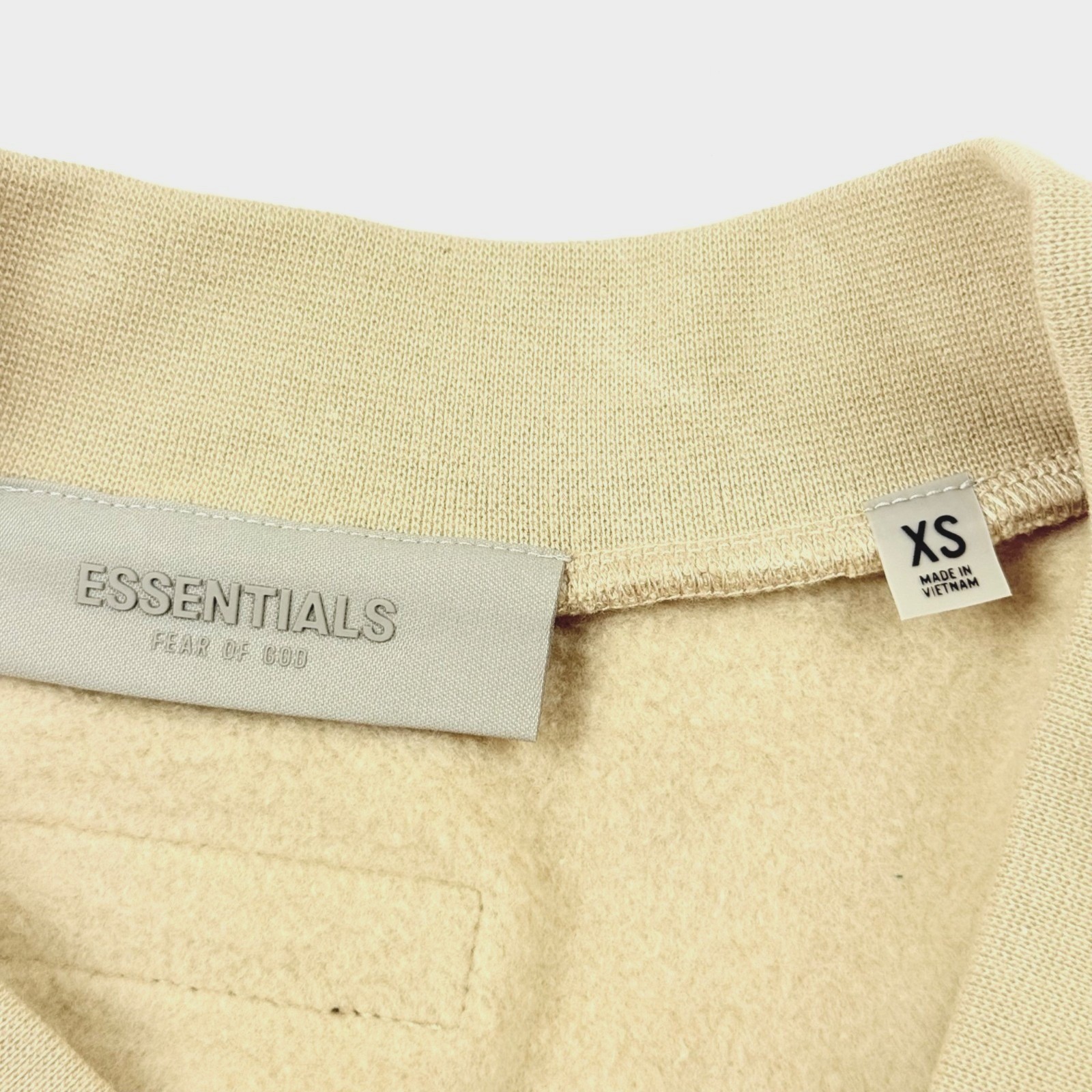 Essentials Fear Of God Women's Tan Vest Sweatshirt Size XS Sleeveless V-neck NWT thumbnail 6