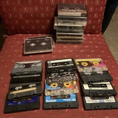 Lot of 22 Preowned Used TDK Sony & Others Cassette Tapes - Sold as Blanks