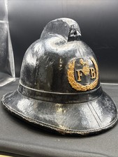 Rare Original WWII Cork Blitz Period Fireman&rsquo;s Helmet Made In England