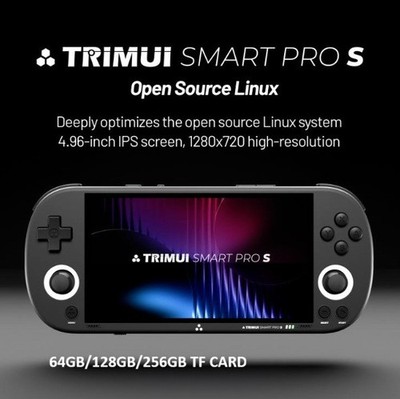 Trimui Smart Pro S Handheld Konsole 4,96'' IPS Linux A523 256G TMR Joystick