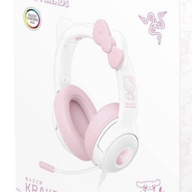 Razer Kraken Kitty V2 Hello Kitty Edition USB Headset Pink White