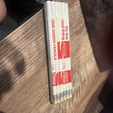Crayons Coca Cola vintage blanc c'est la vraie chose NEUF années 70 lot de 12