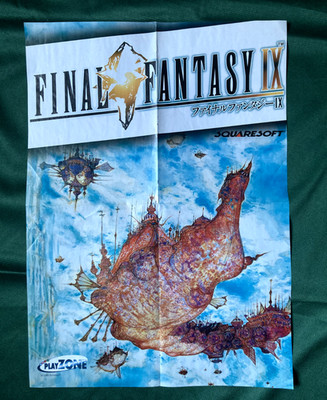 Squaresoft PlayZone Final Fantasy 9 IX Vintage Poster 2000