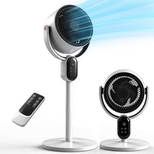 33-Inch Pedestal Fan, Oscillating Standing Fan, Floor Fan, 3 Speeds, 12H Timer
