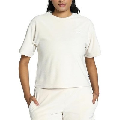 Puma Women ESS Elevated Relaxed Cropped T-shirt  Alpine Snow   Size XS*