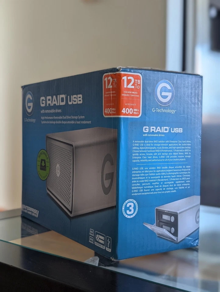 NEW! G-Technology 12 TB (2x6TB) G-Raid USB Dual-Drive Storage System - 0G04077 - Image 2 of 4