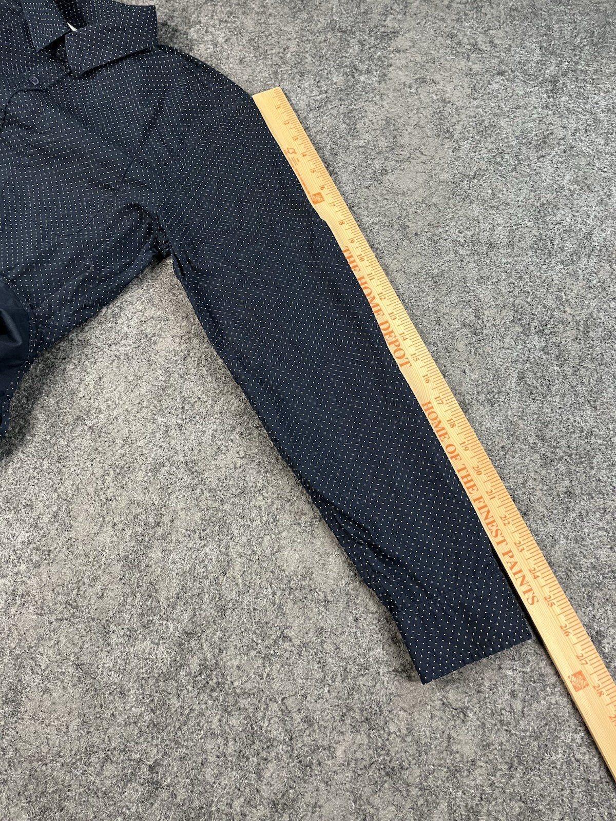 Outerknown Long Sleeve Button Up Shirt Mens Medium Navy Dot Organic Cotton