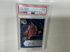 2022 Mosaic Josh Giddey Auto Fast Break Blue RC PSA 9 25/25 Pop 2 None Higher
