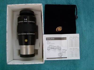 Explore Scientific 14mm 100 Degree FOV 2 inch Eyepiece Open Box