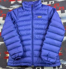 Patagonia Youth Girls Sz M 10 Down Sweater Jacket 68231 Blue Goose Down Puffer