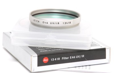 Leica Filter E46 UV/IR Silver 13418 , NEW Old Stock latest available from Leica